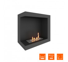 Биокамин угловой SteelHeat ONE 600 левый