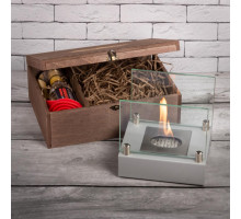 Подарочный набор SteelHeat PREMIUM BOX ALBA Серый + деревянная коробка + стартовый комплект