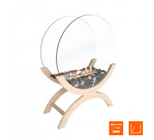 Биокамин напольный SteelHeat WOOD 600 бежевый