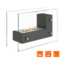 Биокамин напольный SteelHeat TETRISE 500 серый