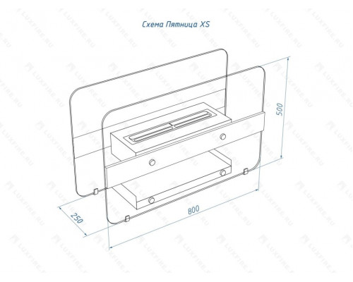 Напольный биокамин Lux Fire Пятница