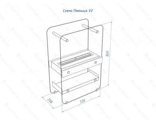 Напольный биокамин Lux Fire Пятница V2