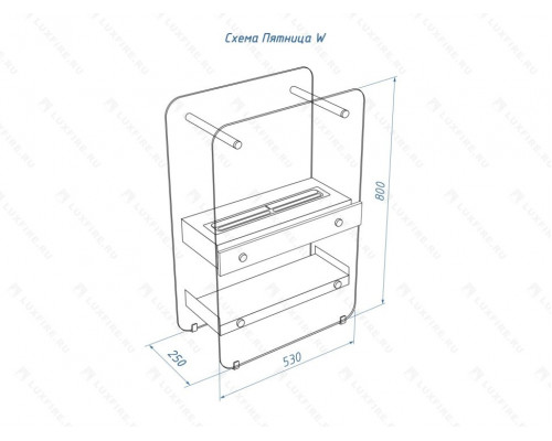 Напольный биокамин Lux Fire Пятница W