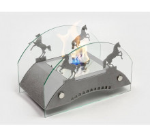 Биокамин настольный Lux Fire Графский мост М (серебро)