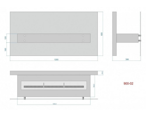 Биокамин напольный Lux Fire Консул 2-1200