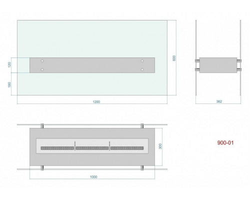 Биокамин напольный Lux Fire Консул 1-1200