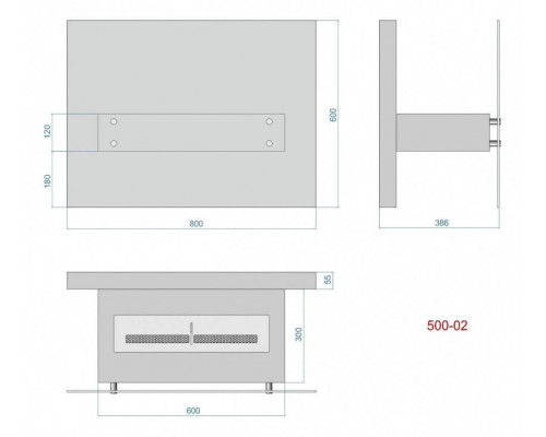 Биокамин напольный Lux Fire Консул 2-800