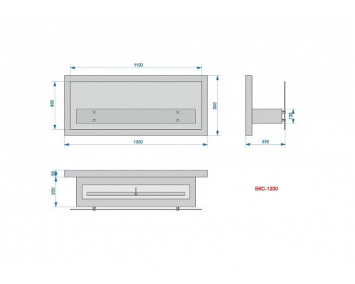 Биокамин настенный Lux Fire Премьера 1200