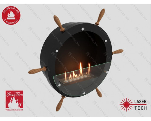 Настенный биокамин Lux Fire Капитан 500 Н XS (черный)