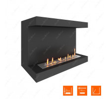 Биокамин фронтальный SteelHeat LONG 800